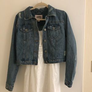 Forever 21 distressed jean jacket